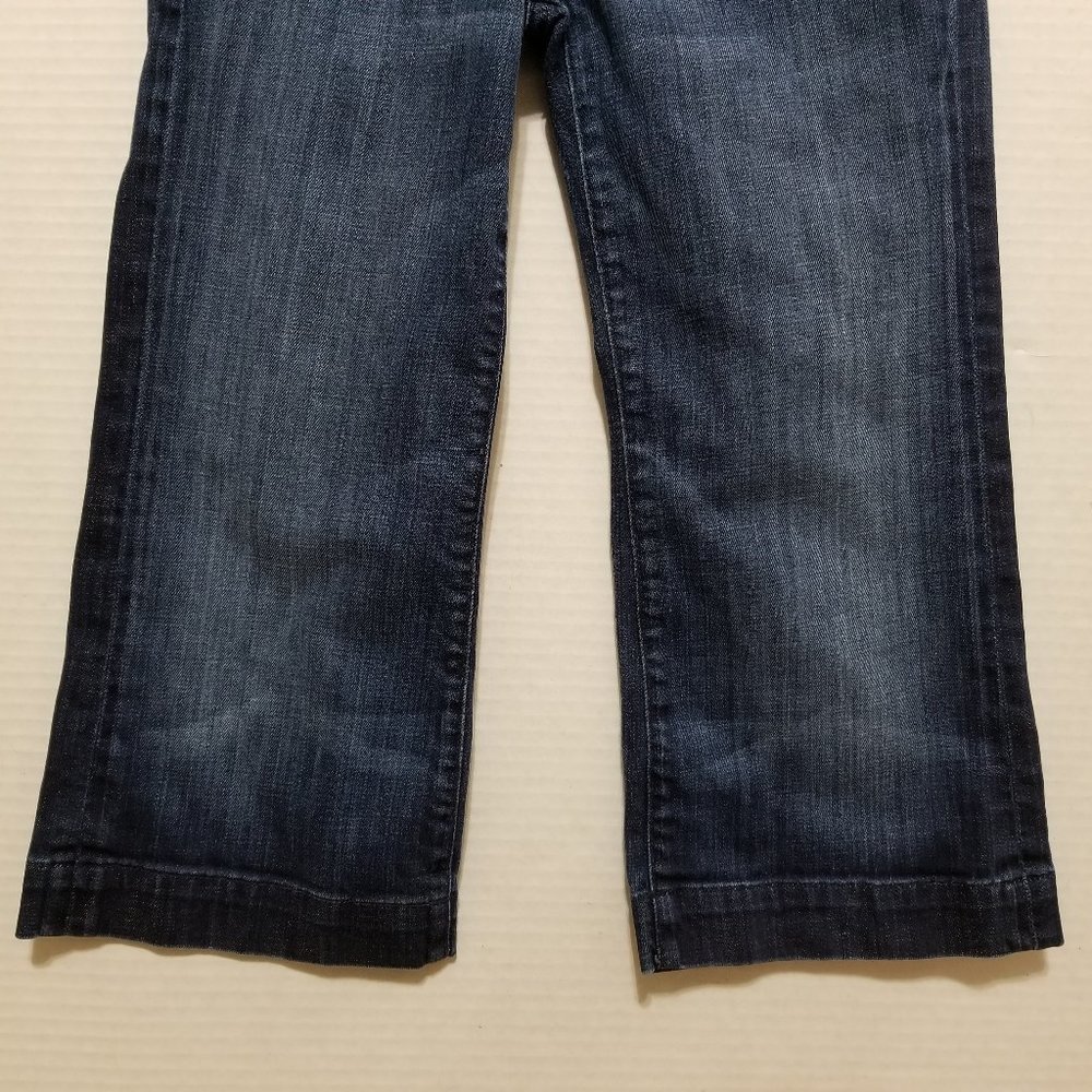 7FAM jeans 24 Crop Dojo capri denim lightly distressed stretch P348380S-380S Y2K - Picture 5 of 14